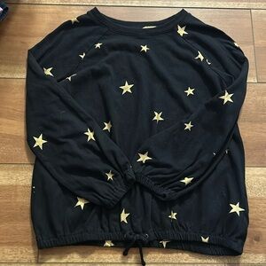 Black with gold stars longsleeve top